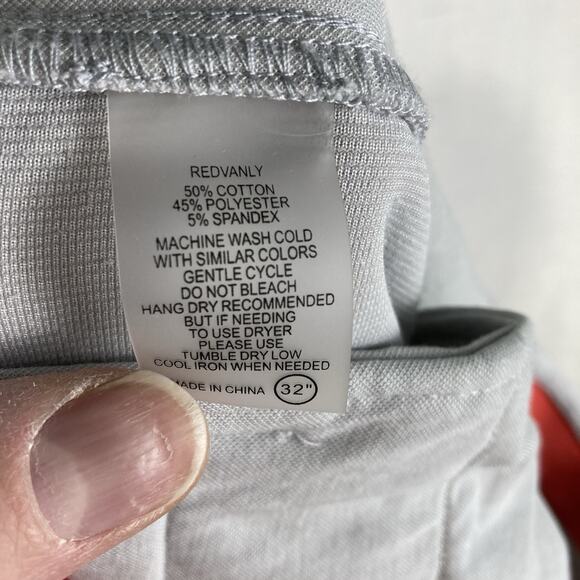 Redvanly Mens M Preppy Collins Pull On Corduroy Pants Gray Golf Business Casual - Picture 5 of 11